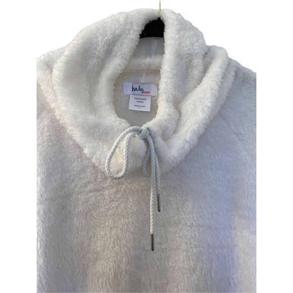 ISELA ￼sport, NWT, women’s fleece ivory, Cowell neck, pull over size large - Picture 3 of 4